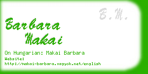 barbara makai business card